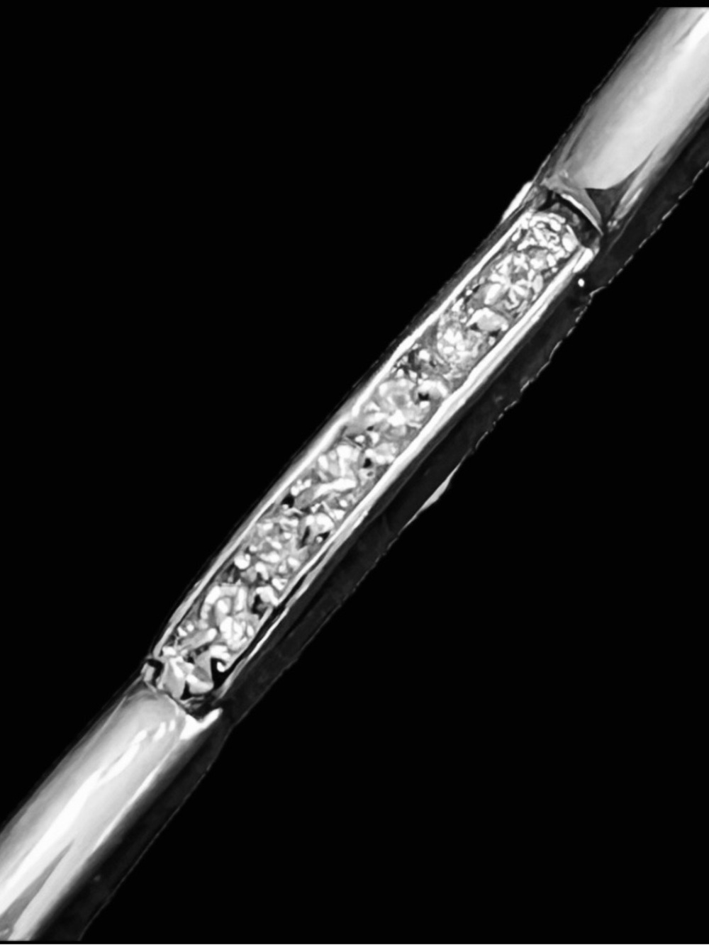 Anklet cz cubic zirconia pave set Tennis line statement, vintage ankle Bracelet
